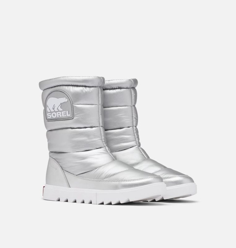 Sorel Kadın Joan Of Arctic™ Next Lite Mid Puffy Kısa - Kar Botu Gümüş - 982-RSWHOY